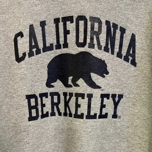 💚Gray University of California at Berkeley Bears Unisex Sweatshirt Versatile - Picture 2 of 5